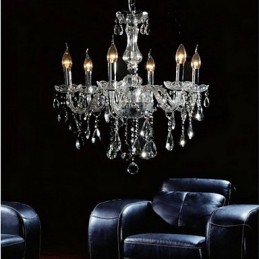 Eleganter Kristall-Kronleuchter mit 6 Lichtern