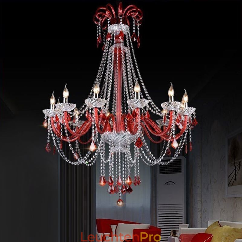 Europäischer Kristall-Kronleuchter, elegante Pendelleuchte