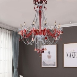 Europäischer Kristall-Kronleuchter, elegante Pendelleuchte