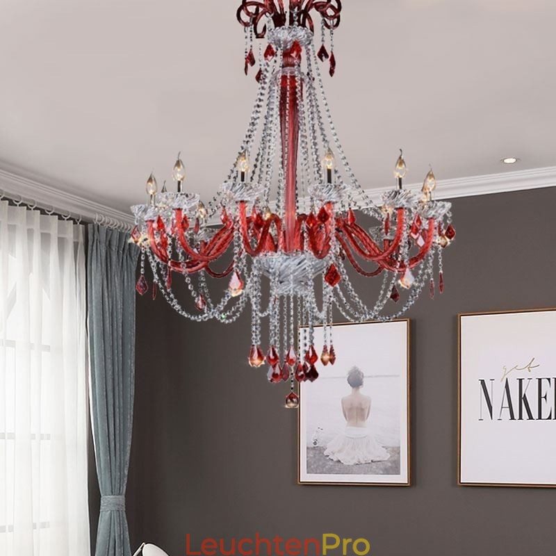 Europäischer Kristall-Kronleuchter, elegante Pendelleuchte