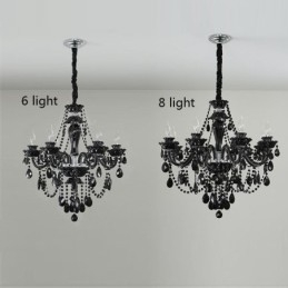 Luxus Kristall Kronleuchter Europäischen Schwarz 10 Lichter
