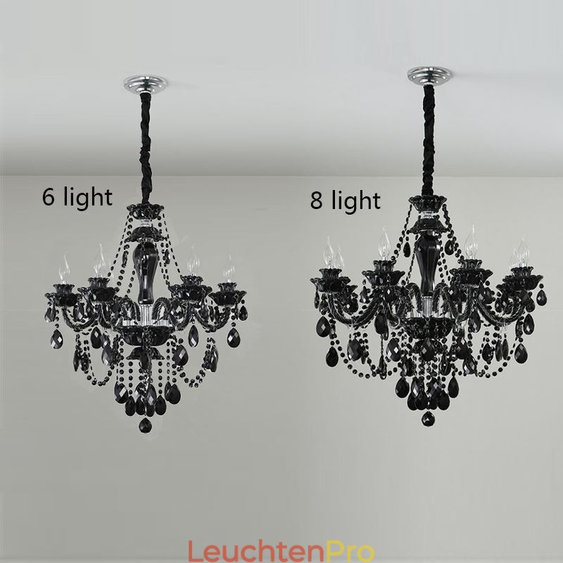 Luxus Kristall Kronleuchter Europäischen Schwarz 10 Lichter