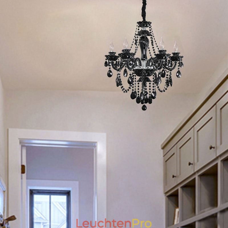Luxus Kristall Kronleuchter Europäischen Schwarz 10 Lichter