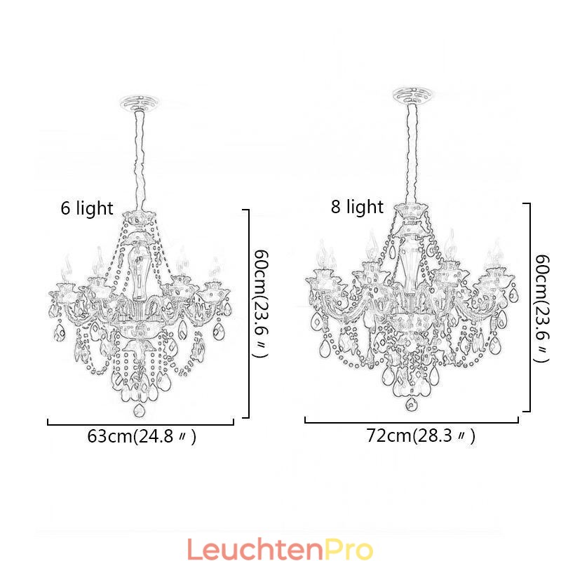 Luxus Kristall Kronleuchter Europäischen Schwarz 10 Lichter