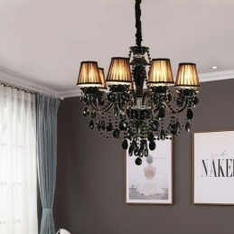 Luxus Kristall Kronleuchter Europäischen Schwarz 10 Lichter
