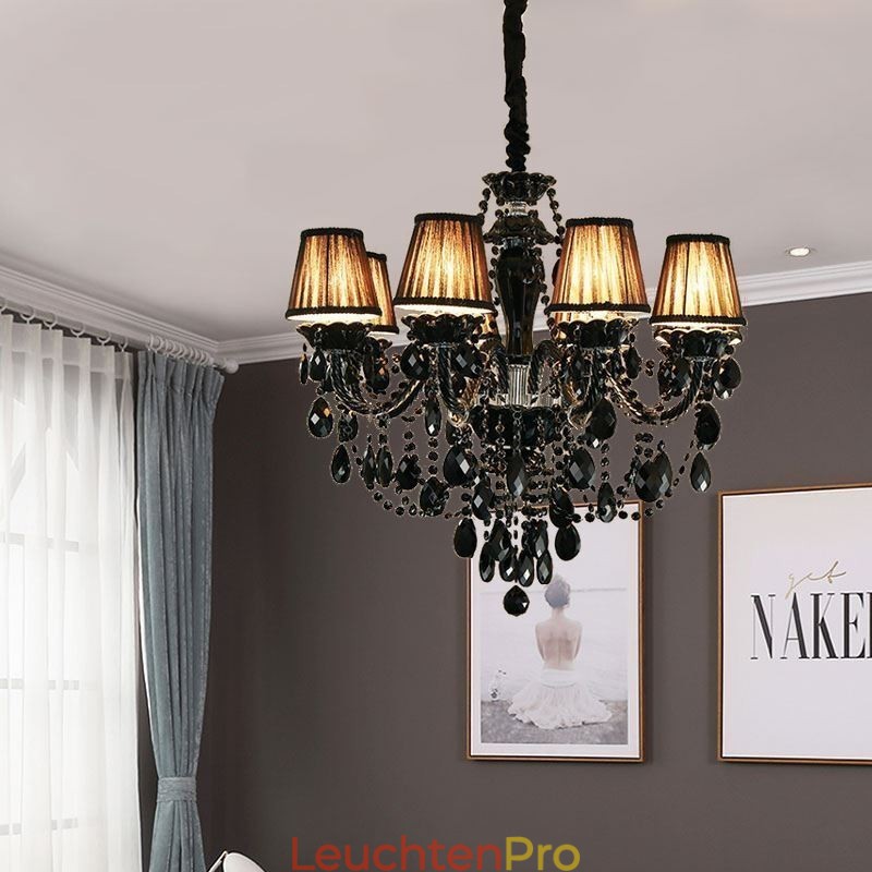 Luxus Kristall Kronleuchter Europäischen Schwarz 10 Lichter