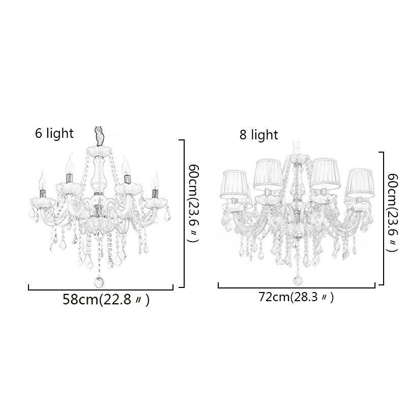 Kreativer Kristall-Kronleuchter, europäische elegante Pendelleuchte