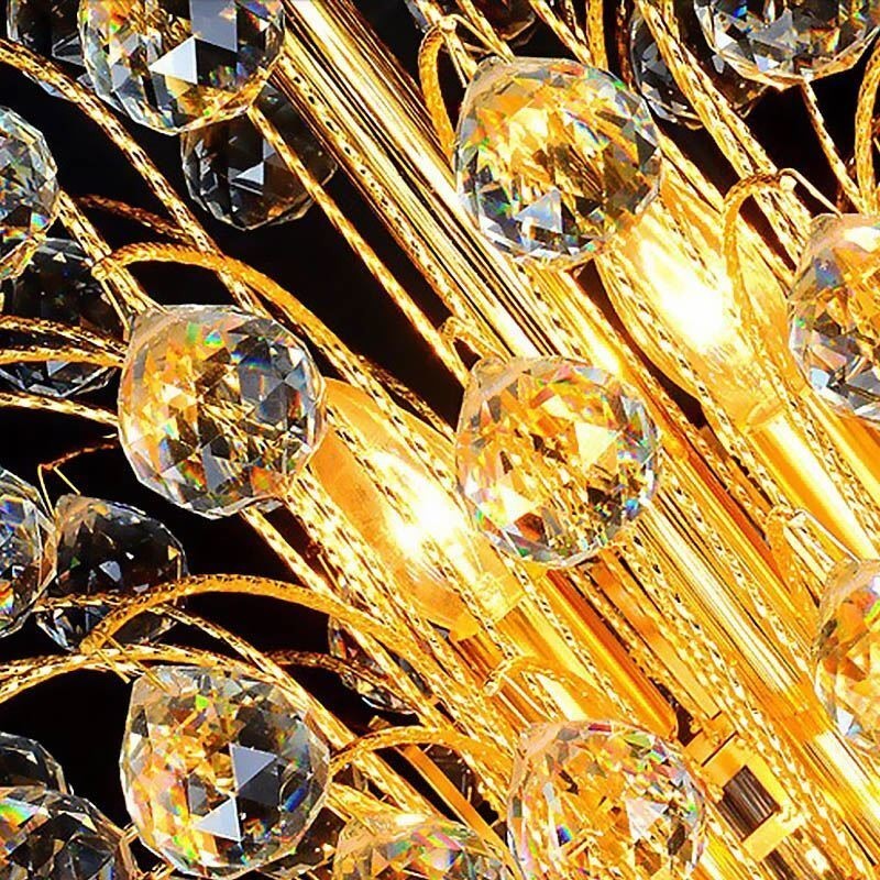 Eleganter Kristall-Empire-Kronleuchter, europäischer Luxus, lange Pendelleuchte