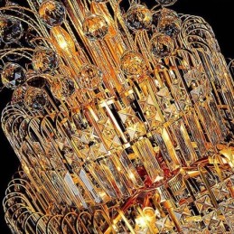 Eleganter Kristall-Empire-Kronleuchter, europäischer Luxus, lange Pendelleuchte