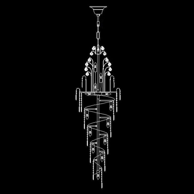 Eleganter Kristall-Empire-Kronleuchter, europäischer Luxus, lange Pendelleuchte