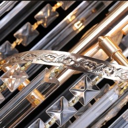 Anmutige Kristall Kronleuchter Moderne Einfache Lange Anhänger Duplex Treppe