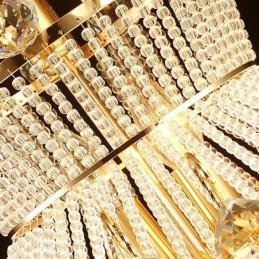 Moderner Gold Empire Kronleuchter Einfache Kristall Pendelleuchte