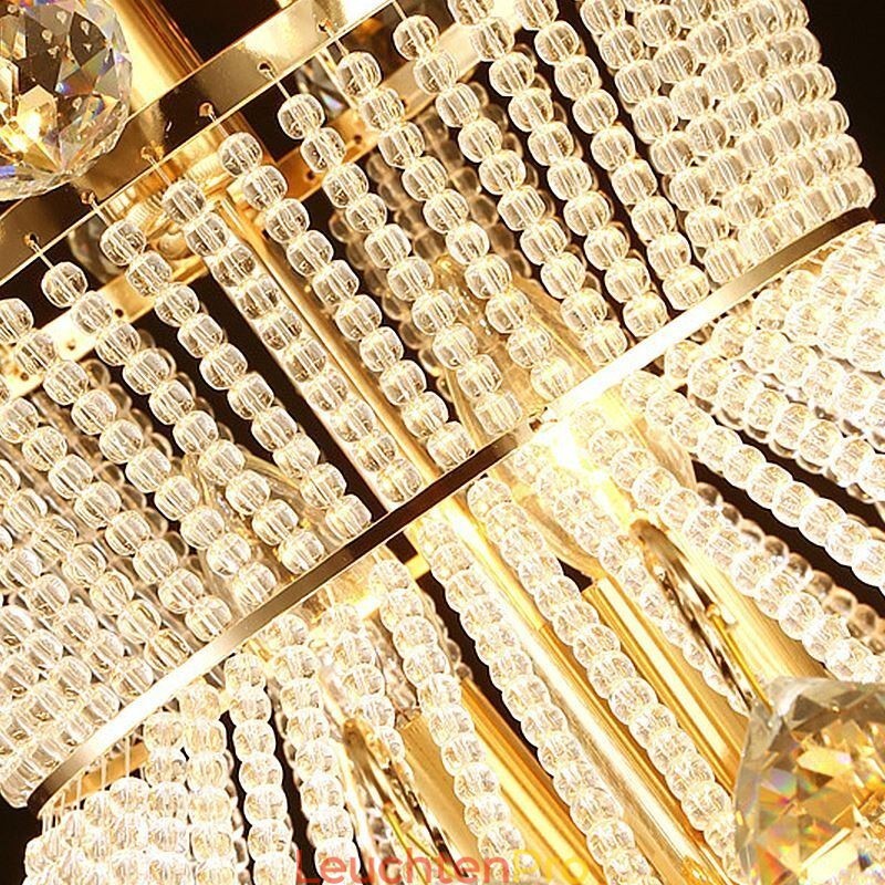 Moderner Gold Empire Kronleuchter Einfache Kristall Pendelleuchte