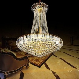 Elegante Kristall Kronleuchter Europäischen Pendelleuchte Lange Hängenden Kronleuchter Duplex Treppe