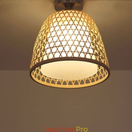 Bambus Semi Flush Mount Kreative Runde Deckenleuchte Vestibül Beleuchtung Bambus Semi Flush Mount Kreative Runde Deckenleuchte Vestibül Beleuchtung