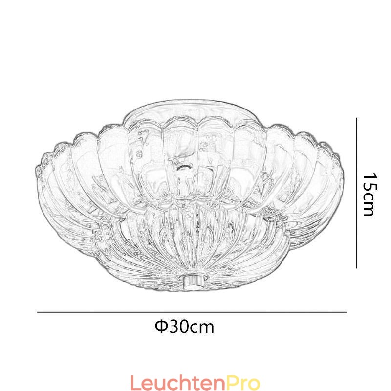 Moderne Deckenleuchte mit Lotussockel