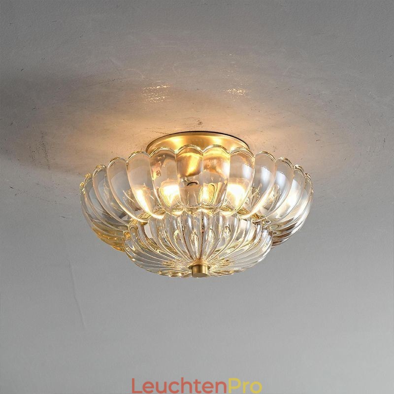 Moderne Deckenleuchte mit Lotussockel