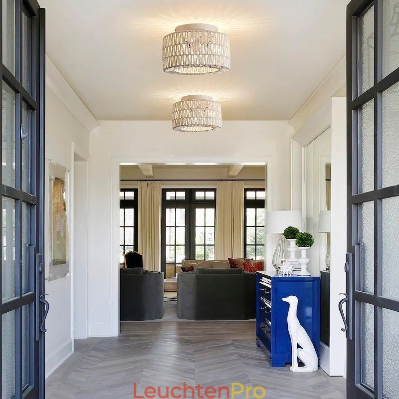 Deckenleuchte im Landhausstil mit amerikanischem Käfigmuster