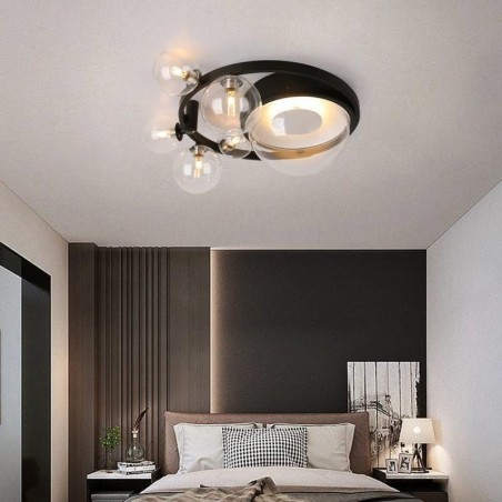 Unterputz-Deckenleuchte, modern, minimalistisch, dekorativ, aus Glas Unterputz-Deckenleuchte, modern, minimalistisch, dekorativ, aus Glas