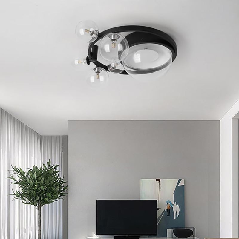 Unterputz-Deckenleuchte, modern, minimalistisch, dekorativ, aus Glas