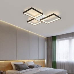 Unterputz-Deckenleuchte, minimalistisch, 3-eckig, stufenlos dimmbar, mit Fernbedienung, 60 W