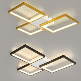 Unterputz-Deckenleuchte, minimalistisch, 3-eckig, stufenlos dimmbar, mit Fernbedienung, 60 W