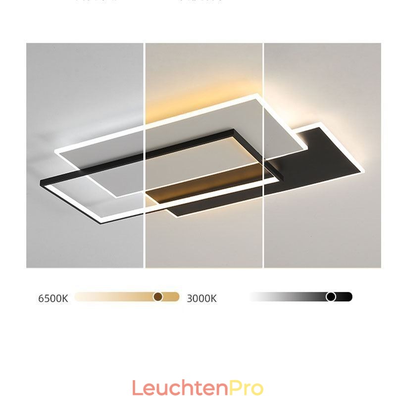 Minimalistische quadratische Deckenleuchte aus Acryl