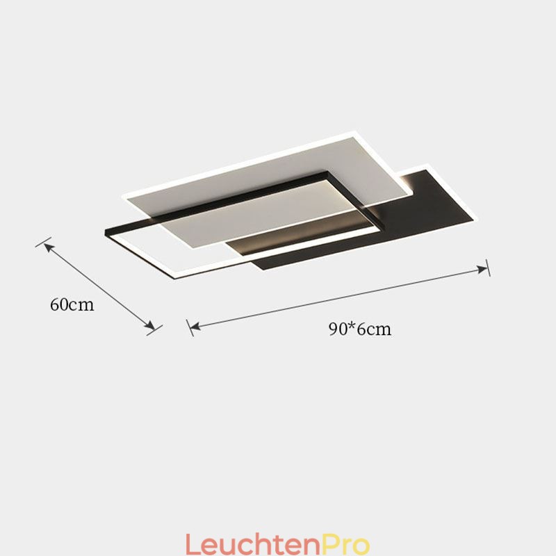Minimalistische quadratische Deckenleuchte aus Acryl