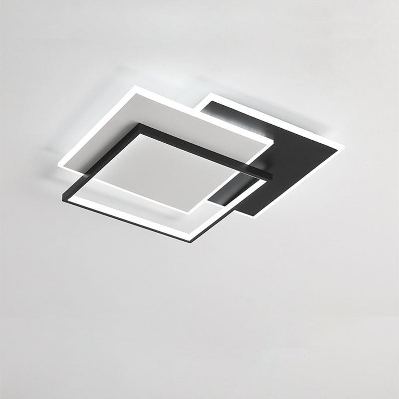 Minimalistische quadratische Deckenleuchte aus Acryl, 40–50 cm