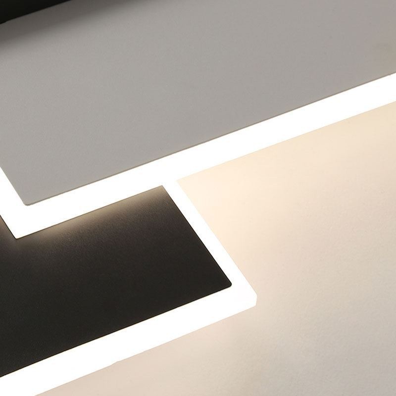 Minimalistische quadratische Deckenleuchte aus Acryl, 40–50 cm