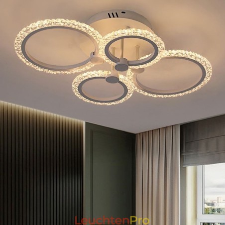 Unterputz-Deckenleuchte, modern, minimalistisch, rund, Acryl, Blumen-Design Unterputz-Deckenleuchte, modern, minimalistisch, rund, Acryl, Blumen-Design