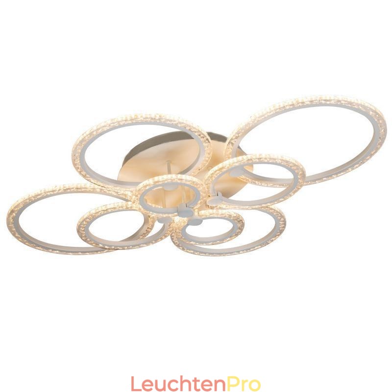Unterputz-Deckenleuchte, modern, minimalistisch, rund, Acryl, Blumen-Design