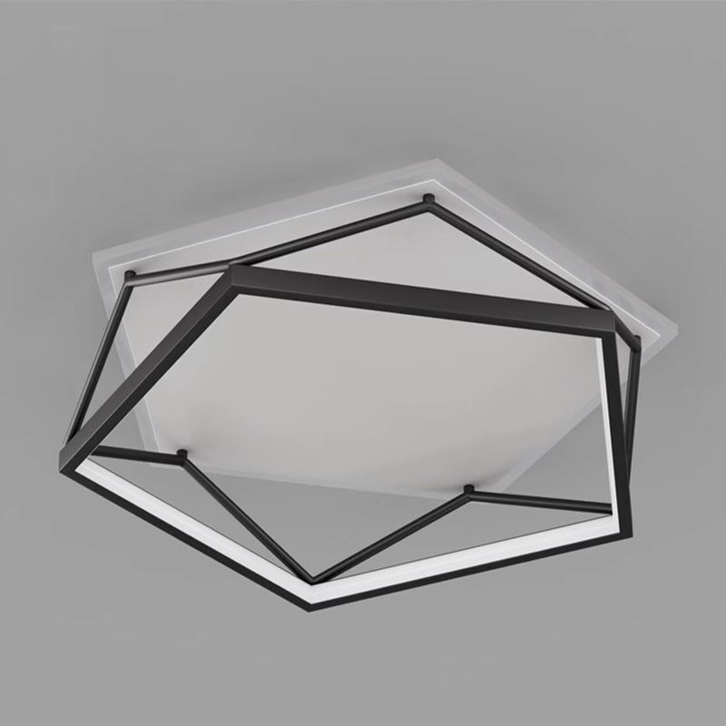 Hohle dreidimensionale Deckenleuchte zur Unterputzmontage, 55 cm