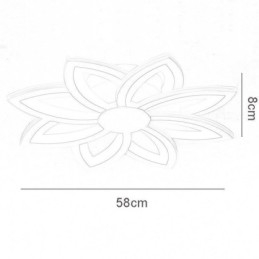 Deckenleuchte mit auffälliger Acrylblume, 55 cm