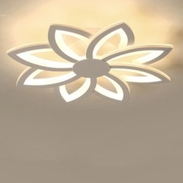 Deckenleuchte mit auffälliger Acrylblume, 55 cm