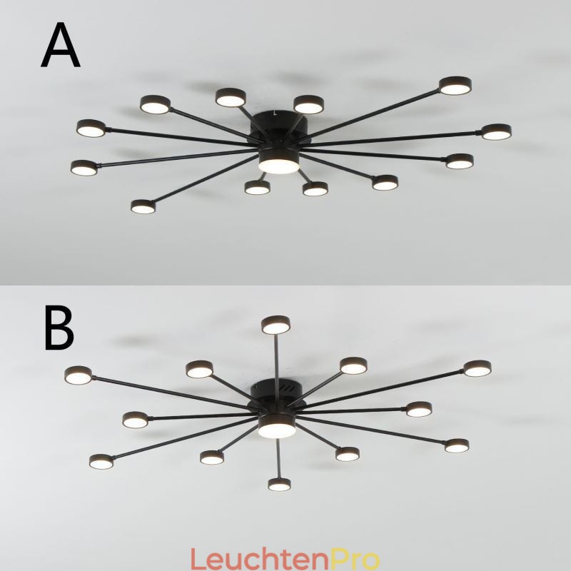 Unterputz-Deckenleuchte, modern, minimalistisch, Acryl-Lichtschirm
