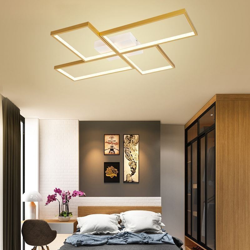 Geometrische quadratische Deckenleuchte mit Mosaik-Motiv