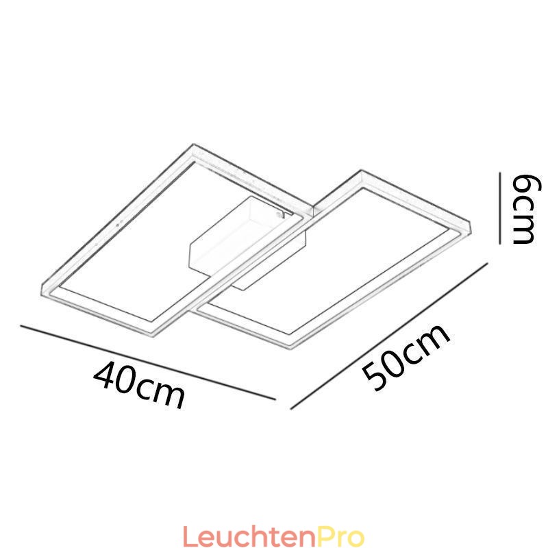 Geometrische quadratische Deckenleuchte mit Mosaik-Motiv