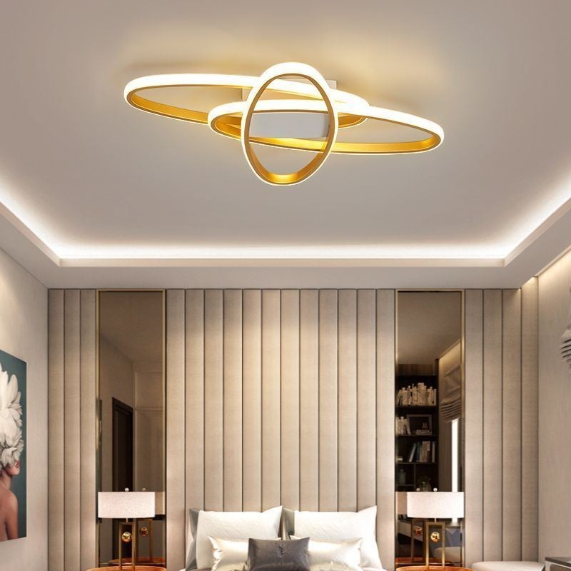 Minimalistische Deckenleuchte mit Planeten-Surround-Design