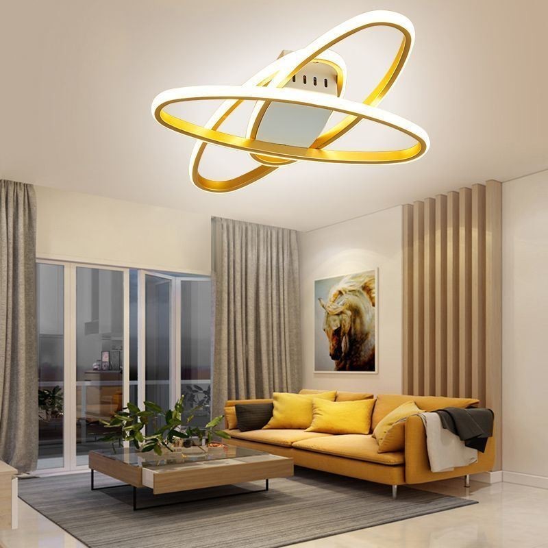 Minimalistische Deckenleuchte mit Planeten-Surround-Design