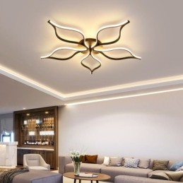 Minimalistische Deckenleuchte mit fünfblättrigem Blumenmotiv