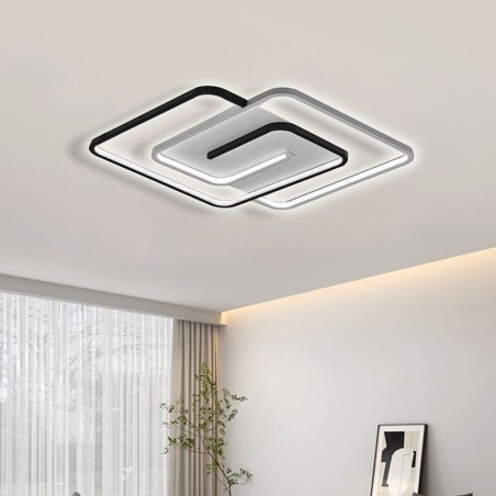 Quadratische Deckenleuchte mit Acryl-Ummantelung