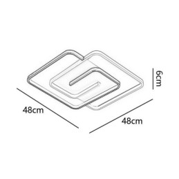 Quadratische Deckenleuchte mit Acryl-Ummantelung