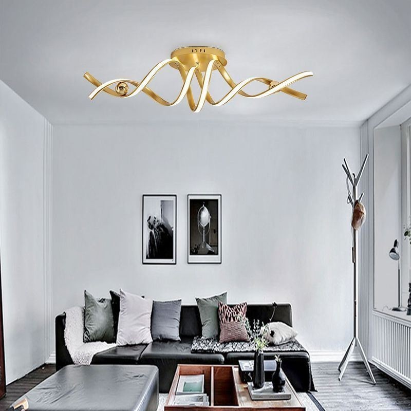 Moderne Deckenleuchte aus Aluminium mit Spiral-Design