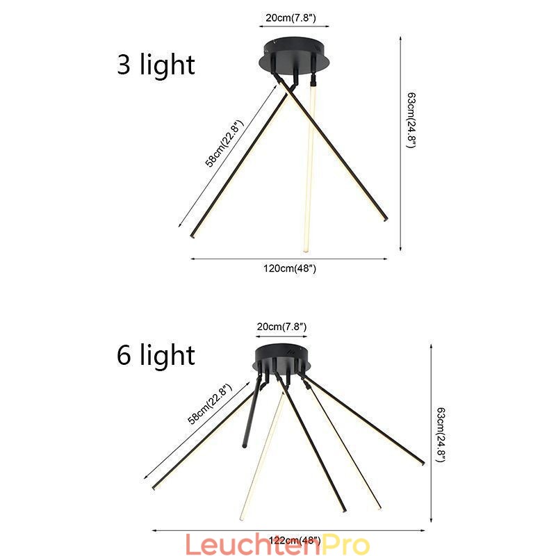 Kreative Deckenleuchte mit Windmühlenmotiv aus Aluminium