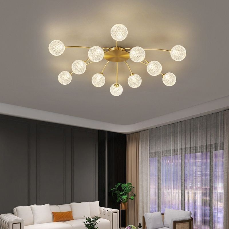 Moderne, flächenbündige, goldene Deckenleuchte, dekorative Leuchte