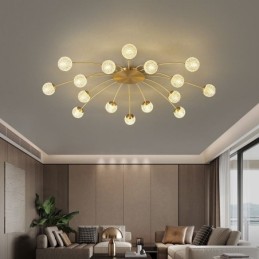 Moderne, flächenbündige, goldene Deckenleuchte, dekorative Leuchte
