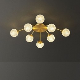 Moderne, flächenbündige, goldene Deckenleuchte, dekorative Leuchte