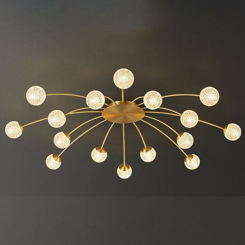 Moderne, flächenbündige, goldene Deckenleuchte, dekorative Leuchte