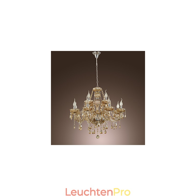 Kronleuchter Kristall Luxus Modern 2 Ebenen Wohnzimmer 12 Lichter